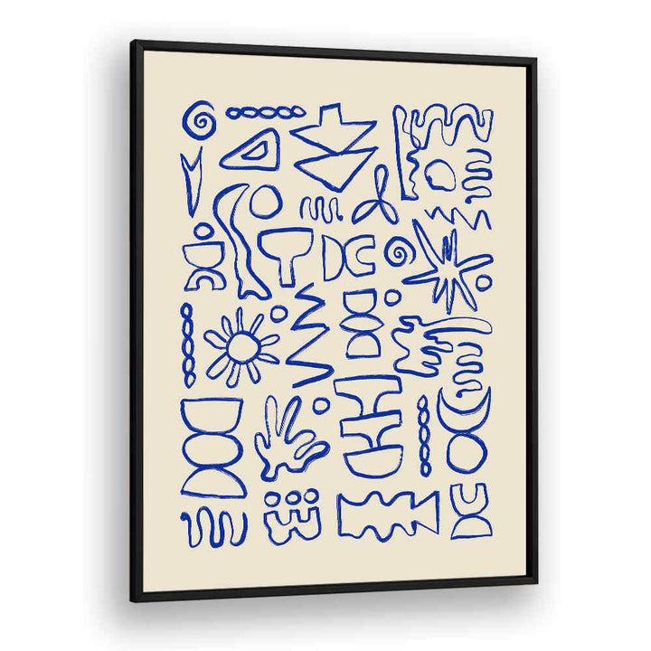 BLUE DOODLES , DOODLE ART PAINTINGS
