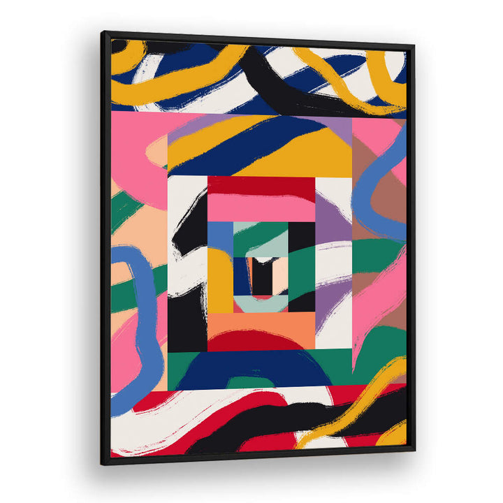 GEOMETRIC SHAPES AND BOLD BRUSHSTROKES , ABSTRACT PAINTINGS