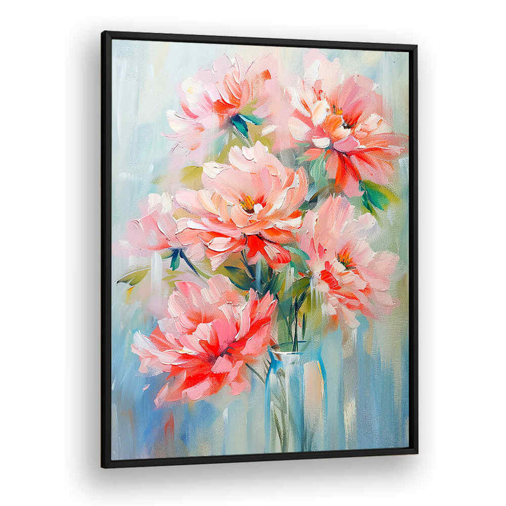 EVERGREEN GREEN PAINTERLY FLORALS V ,FLORAL FLOWER PAINTINGS
