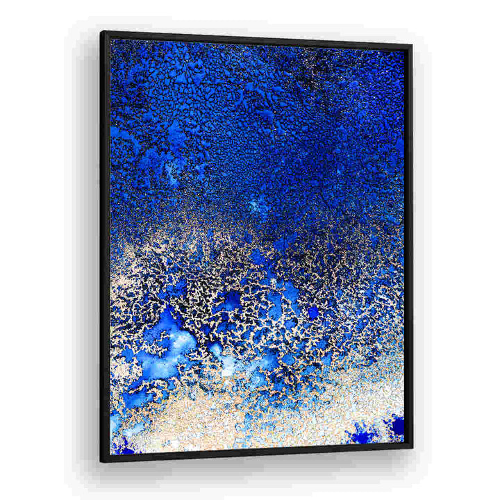Vibrant SUNLIT REEF, ABSTRACT PAINTINGS featuring deep blues and intricate designs to elevate any room's energy.