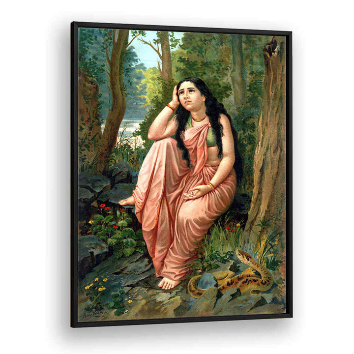 DAMAYANTI VANAVASA , INDIAN ART PAINTINGS