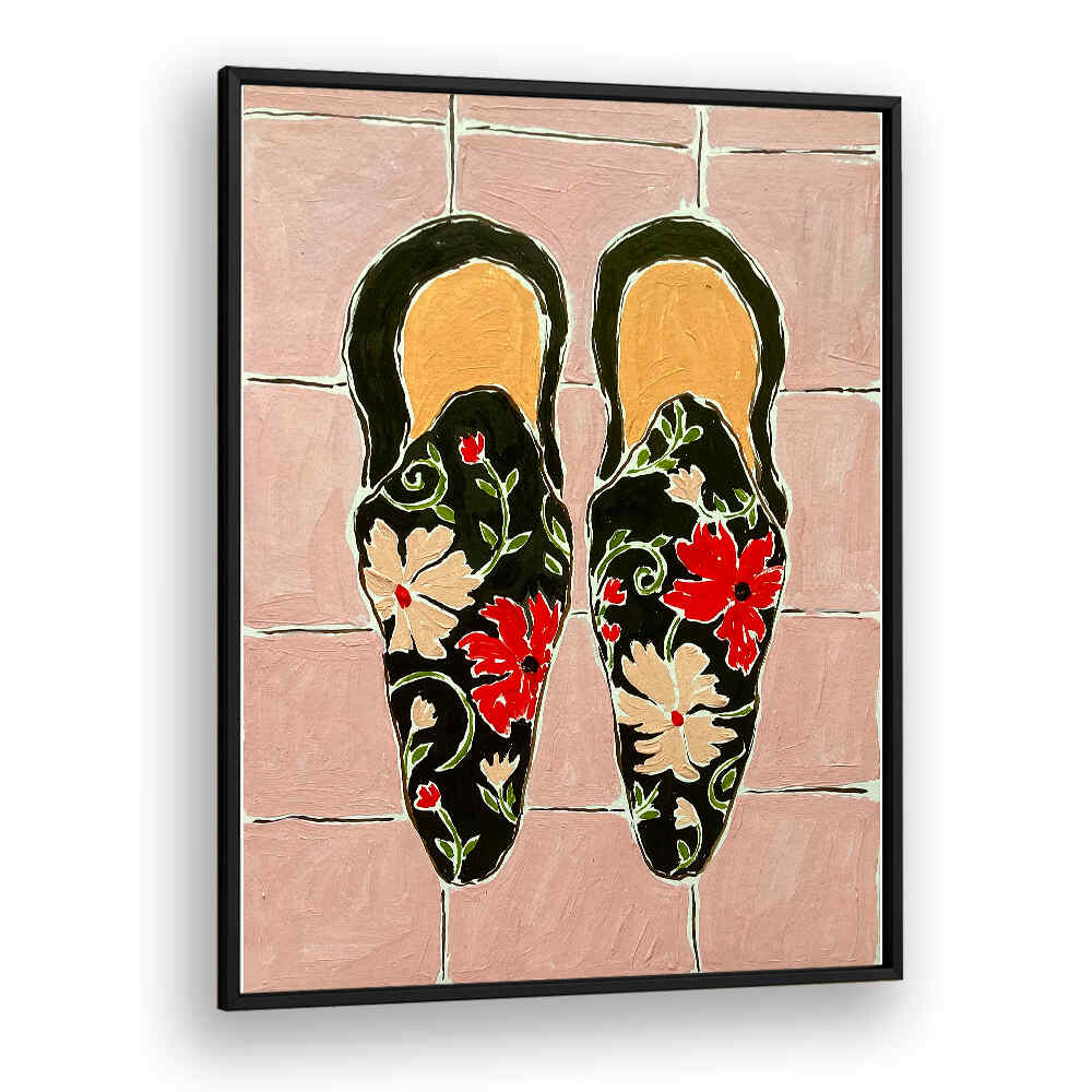 BLACK SHOES ON PINK TILES , FASHION POSTERS