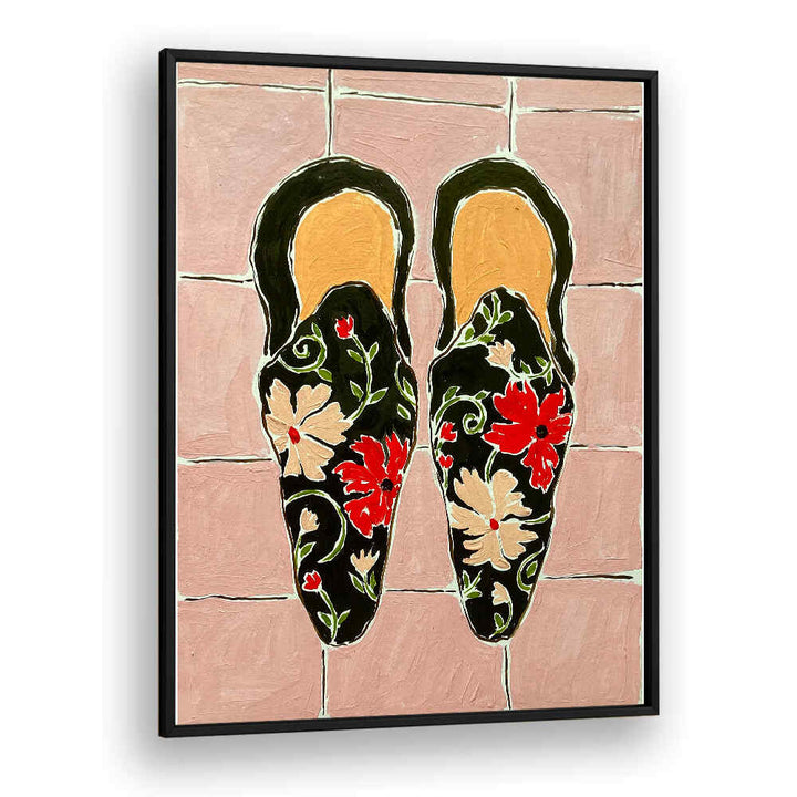 BLACK SHOES ON PINK TILES , FASHION POSTERS