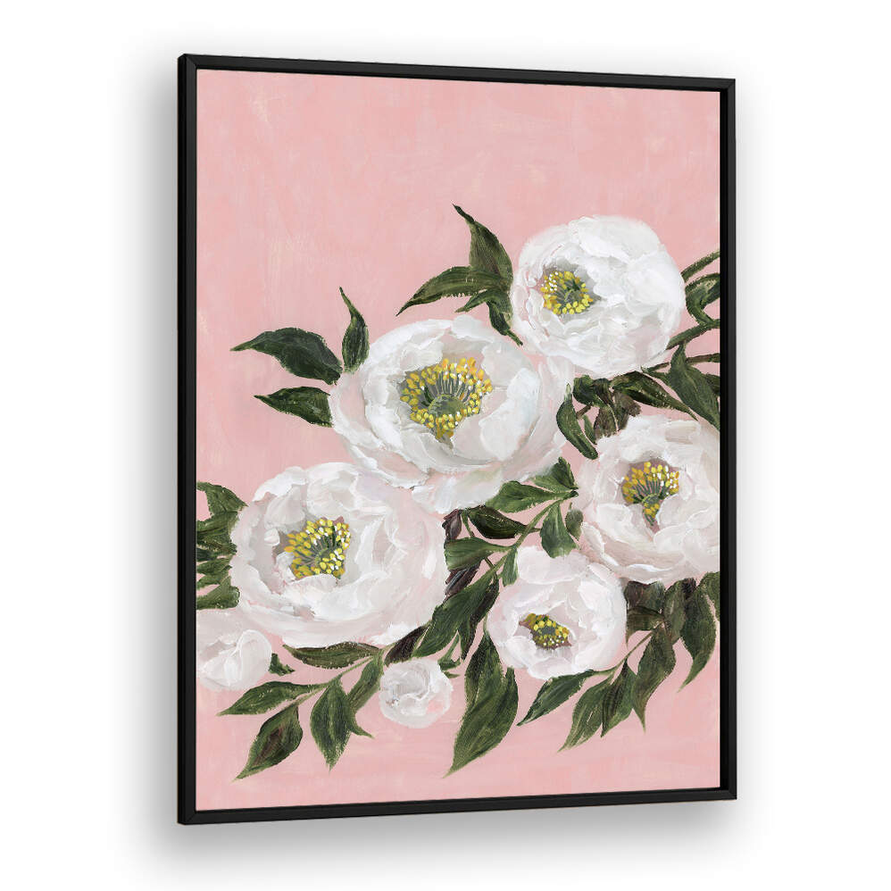 EVADNE PEONIES IN PINK , FLORAL FLOWER PAINTINGS