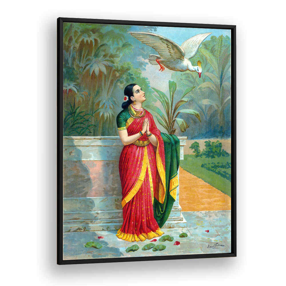 HAUNSA DAMAYANTI SANWADA , INDIAN ART PAINTINGS