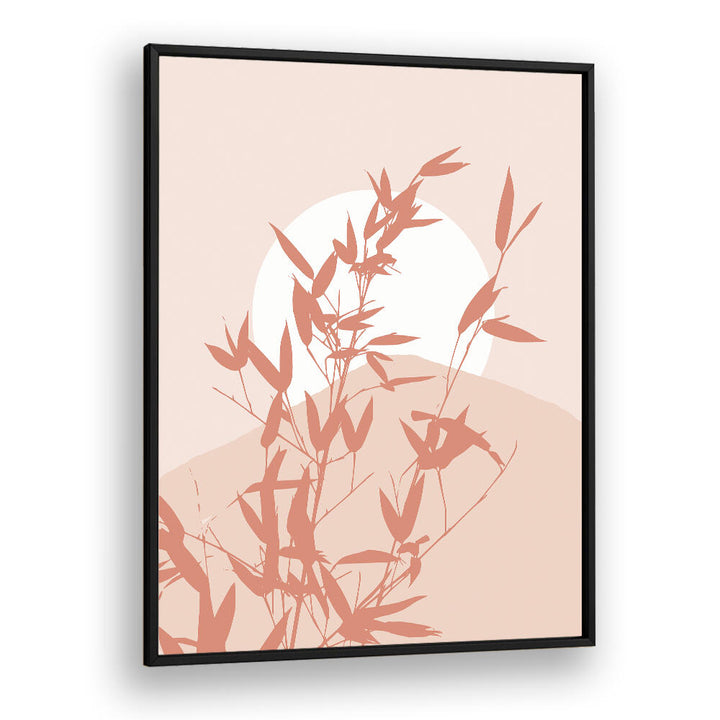 BAMBOO SILHOUETTE SUNRISE , BOHO ART PAINTINGS