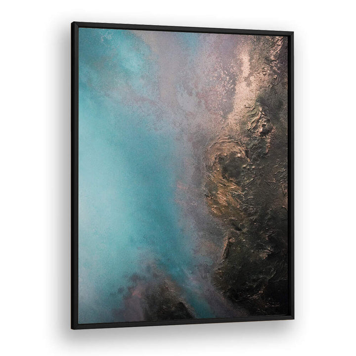 Vibrant hues and fluid forms in the REFLECTIVE - SUNDOWN, ABSTRACT PAINTINGS create tranquil energy for any space.