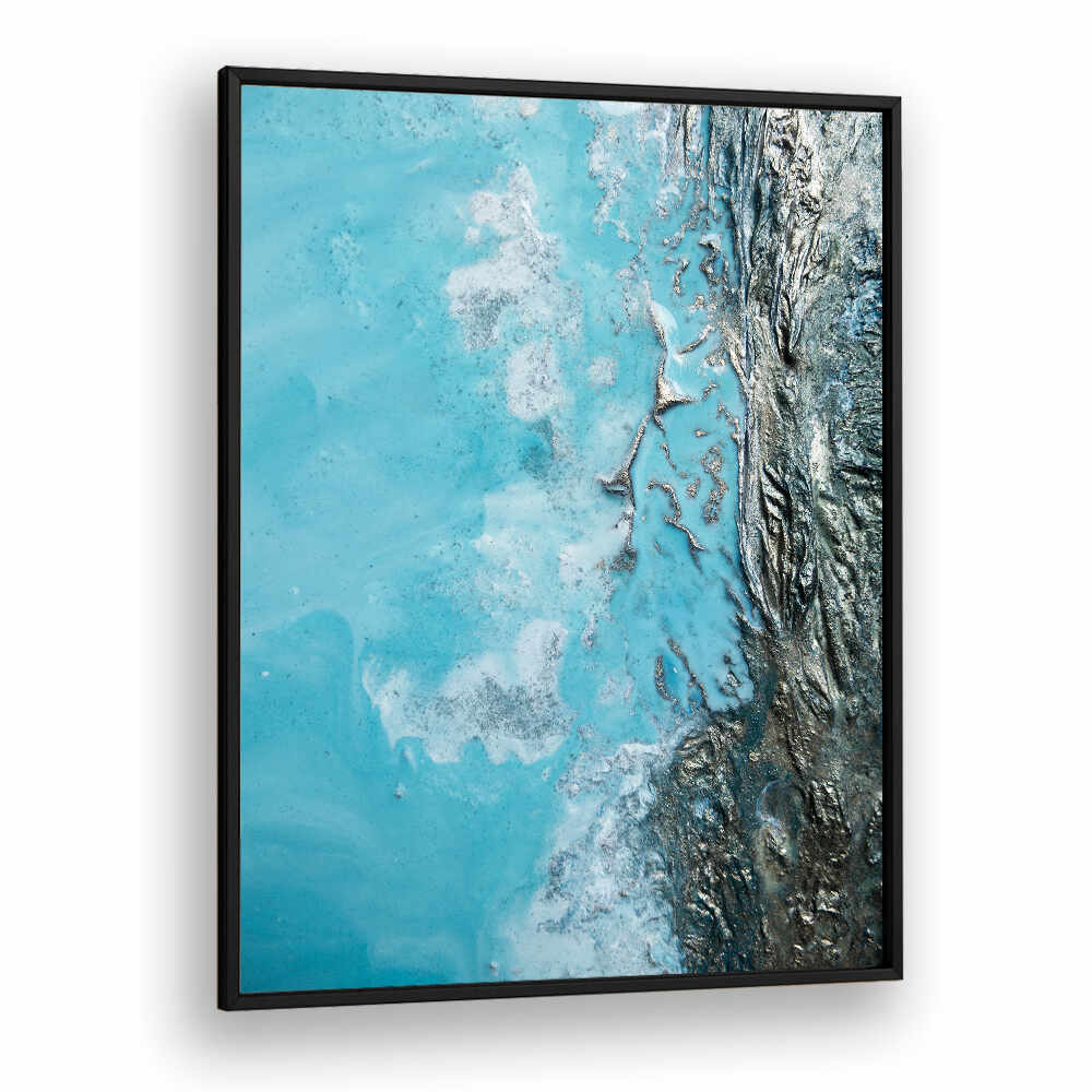 Vibrant blue hues and metallic accents define the OCEANIC OBSESSION, ABSTRACT PAINTINGS collection, enhancing any space.