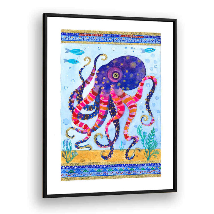 COLORFUL OCTOPUS , BEACH PAINTINGS