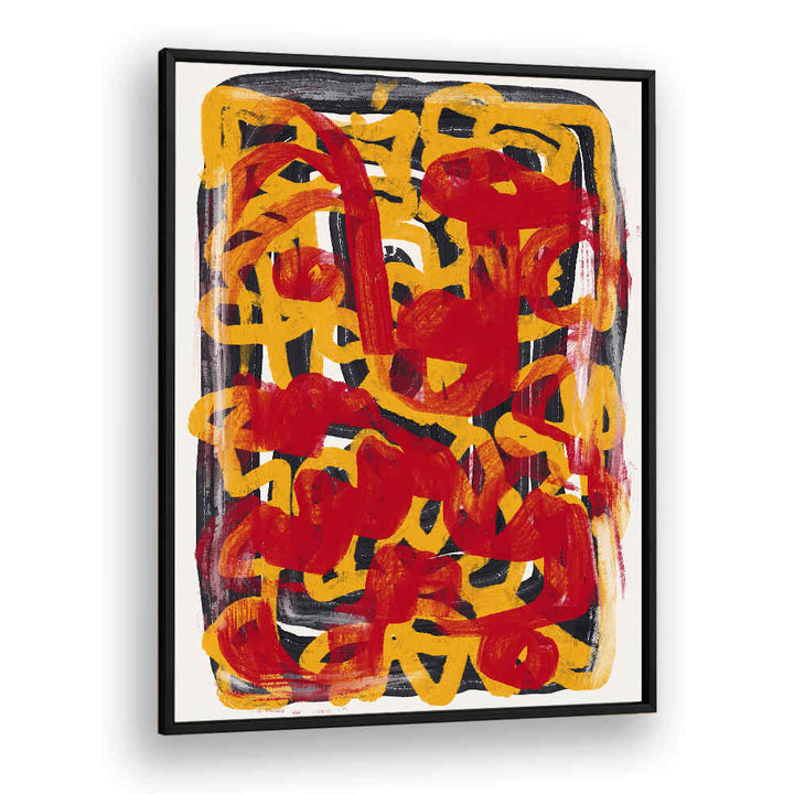 YELLOW DOTTED RED , ABSTRACT PAINTINGS