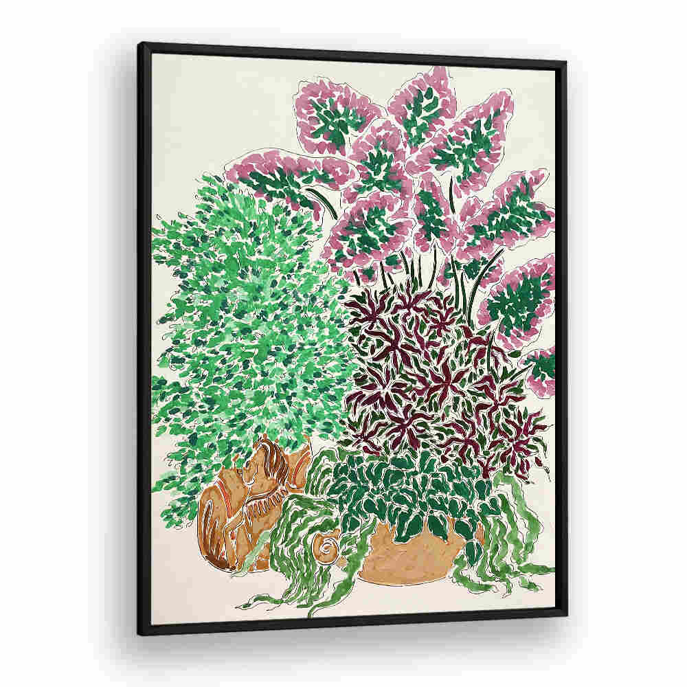MONSOON FRONTYARD , FLORAL FLOWER PAINTINGS