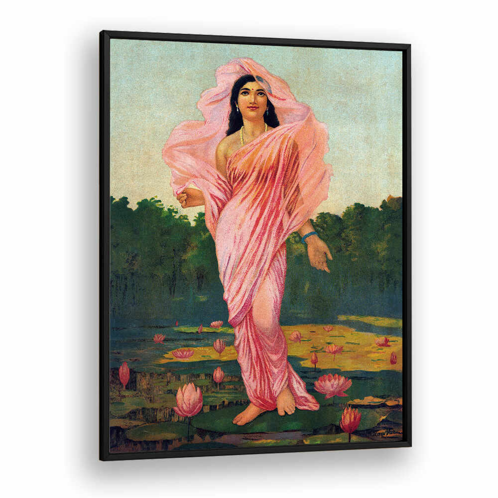 PADMINI THE LOTUS LADY , INDIAN ART PAINTINGS