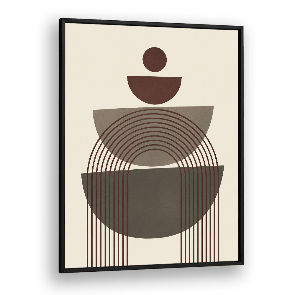 BROWN GEOMETRICAL SHAPE , BOHO ART PAINTINGS