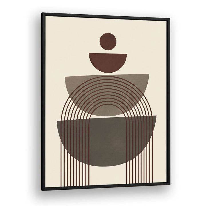 BROWN GEOMETRICAL SHAPE , BOHO ART PAINTINGS