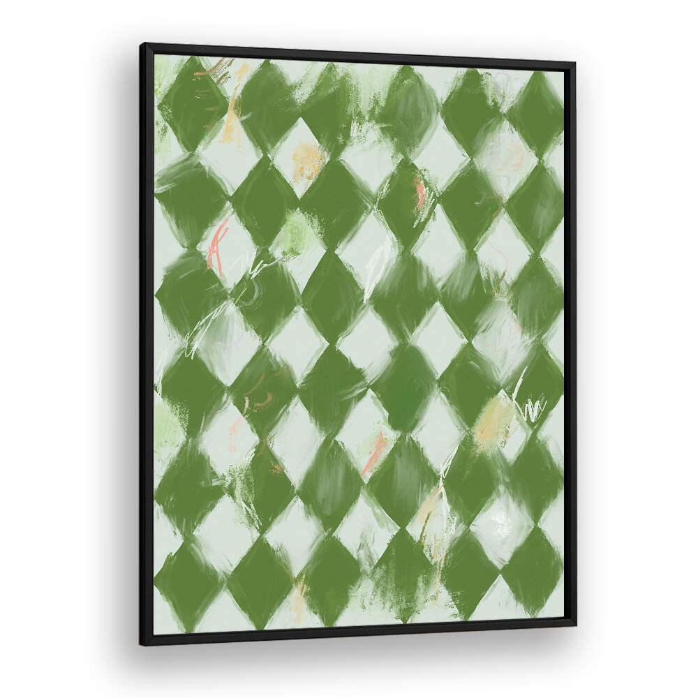 VERDANT DIAMONDS , GEOMETRIC ART PRINTS