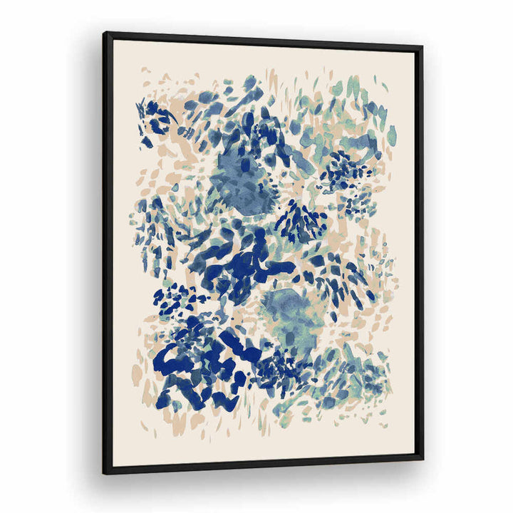 Vibrant BLUE CORAL GARDEN, ABSTRACT PAINTINGS captures intricate textures, perfect for modern decor and art lovers.