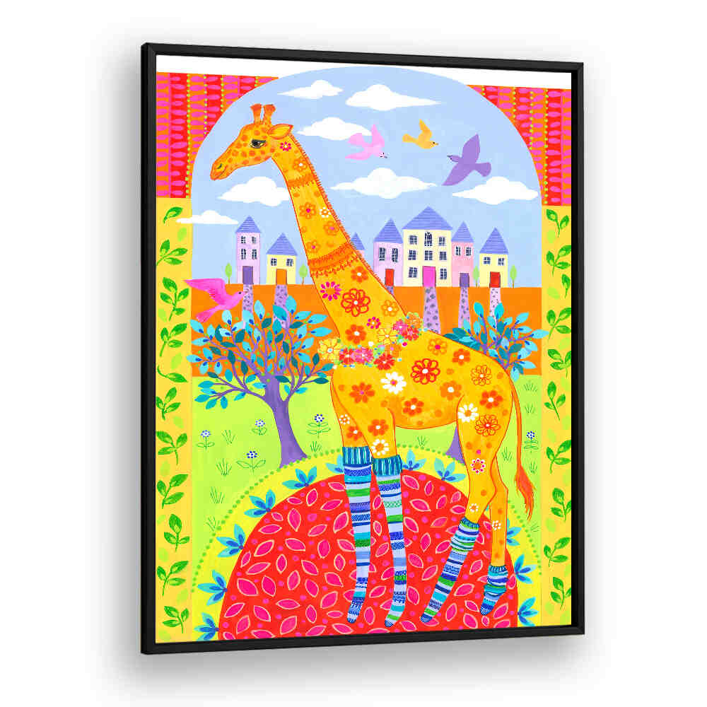 GIRAFFE IN LEG WARMERS , KIDS ROOM PAINTINGS