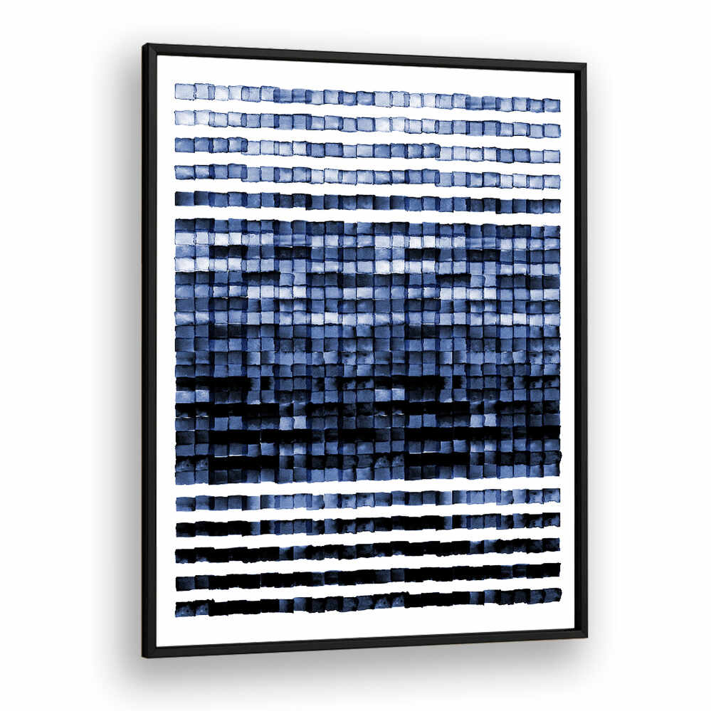 Vibrant WATERCOLORMOSAIC, ABSTRACT PAINTINGS featuring captivating blue hues, perfect for transforming your space.