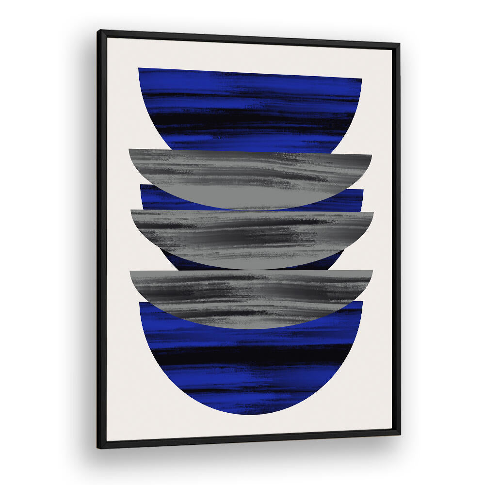 SCANDINAVIAN IN BLUE AND BLACK  , GEOMETRIC ART PRINTS