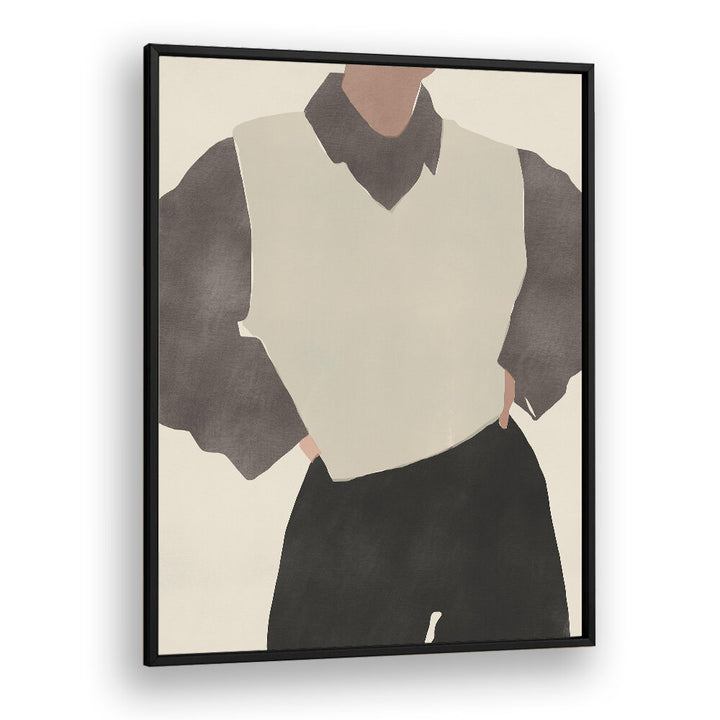 MINIMALIST FIGURE IN A MONOCHROME OUTFIT , FASHION POSTERS