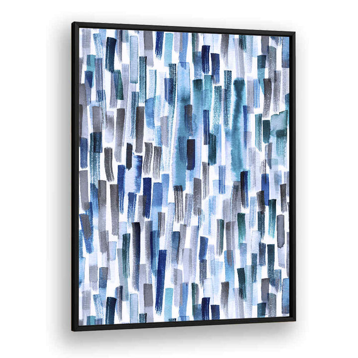 WATERCOLOR BRUSHSTROKES INDIGO BLUE , ABSTRACT PAINTINGS