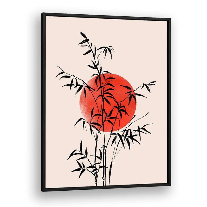 BAMBOO WITH RED SUN