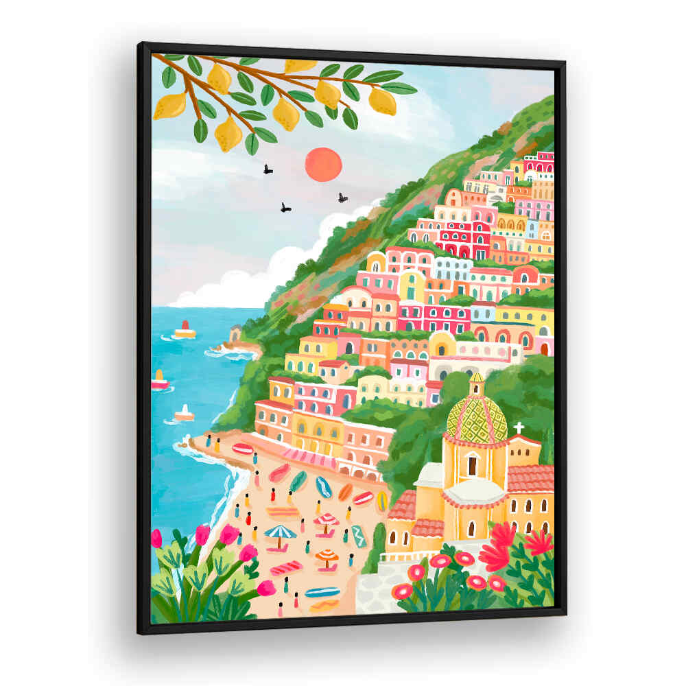 SUMMER IN POSITANO , TRAVEL POSTERS