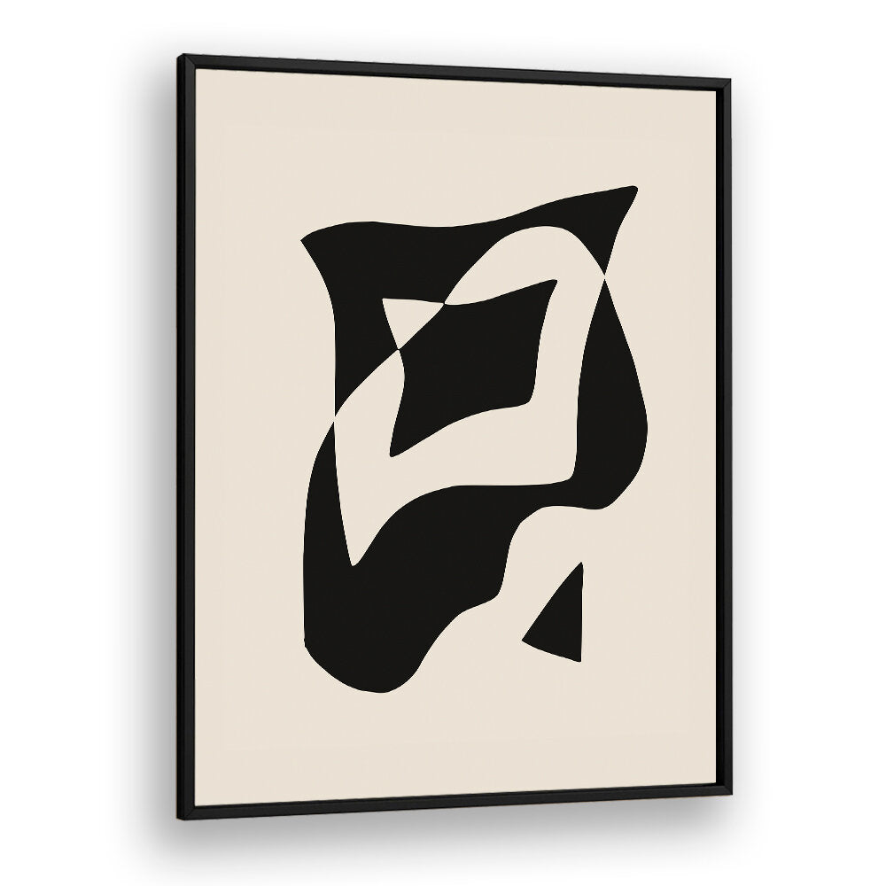 BOLD BLACK AND WHITE GEOMETRIC COMPOSITION