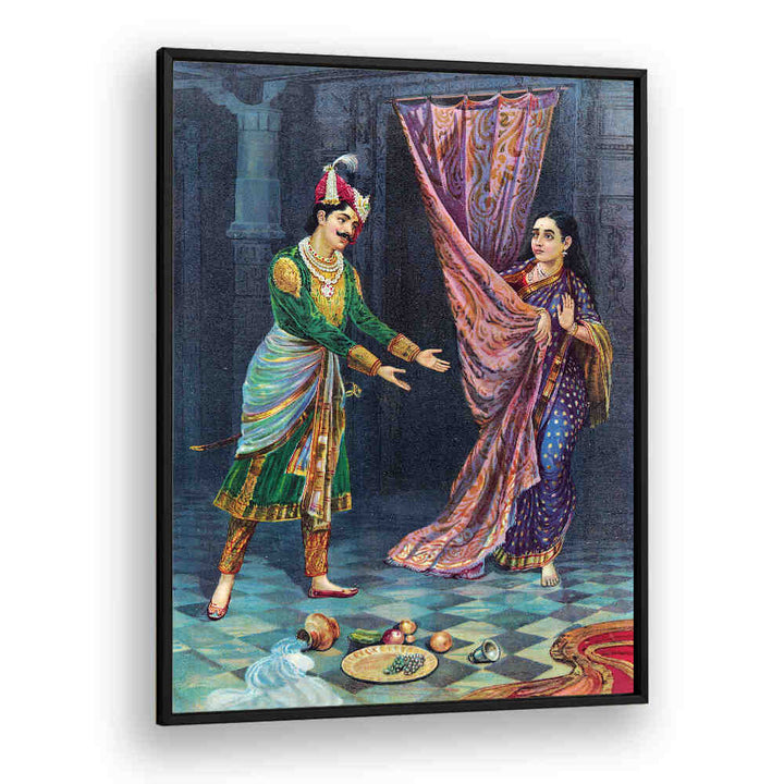 KEECHAKA AND SAIRANDHRI , INDIAN ART PAINTINGS