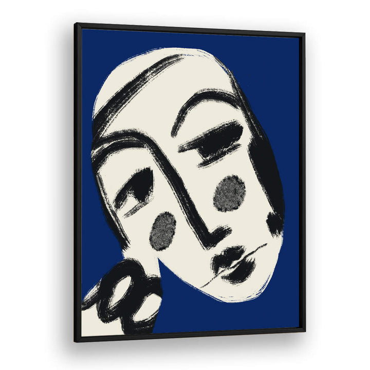 RESTING PORTRAIT IN BLUE , PORTRAITS & FIGURATIVE ILLUSTRATIONS