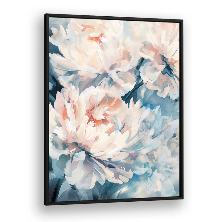 EVERGREEN GREEN PAINTERLY FLORALS X ,FLORAL FLOWER PAINTINGS