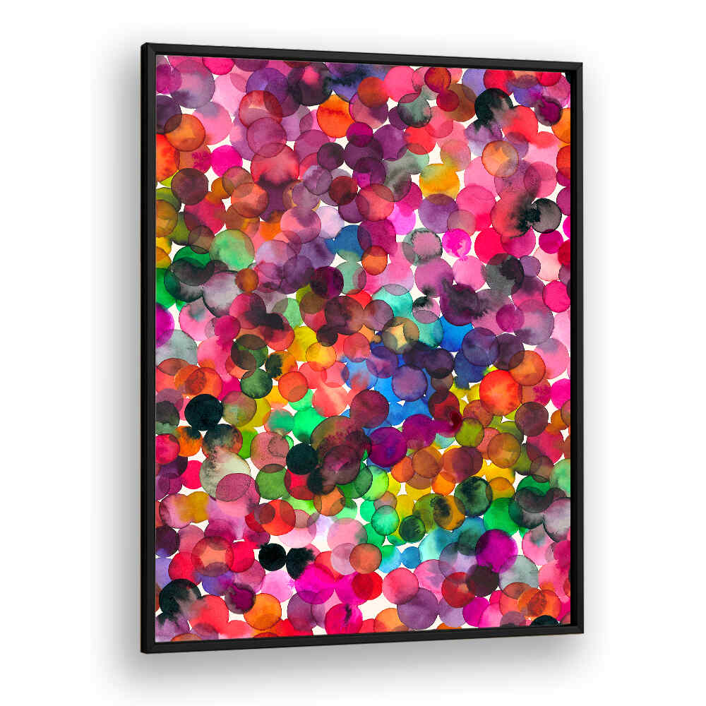 OVERLAPPED WATERCOLOR DOTS , ABSTRACT PAINTINGS