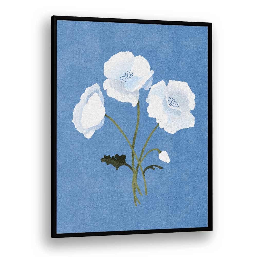 WHITE ON BLUE BY GOED BLAUW, BOTANICAL ART PRINTS