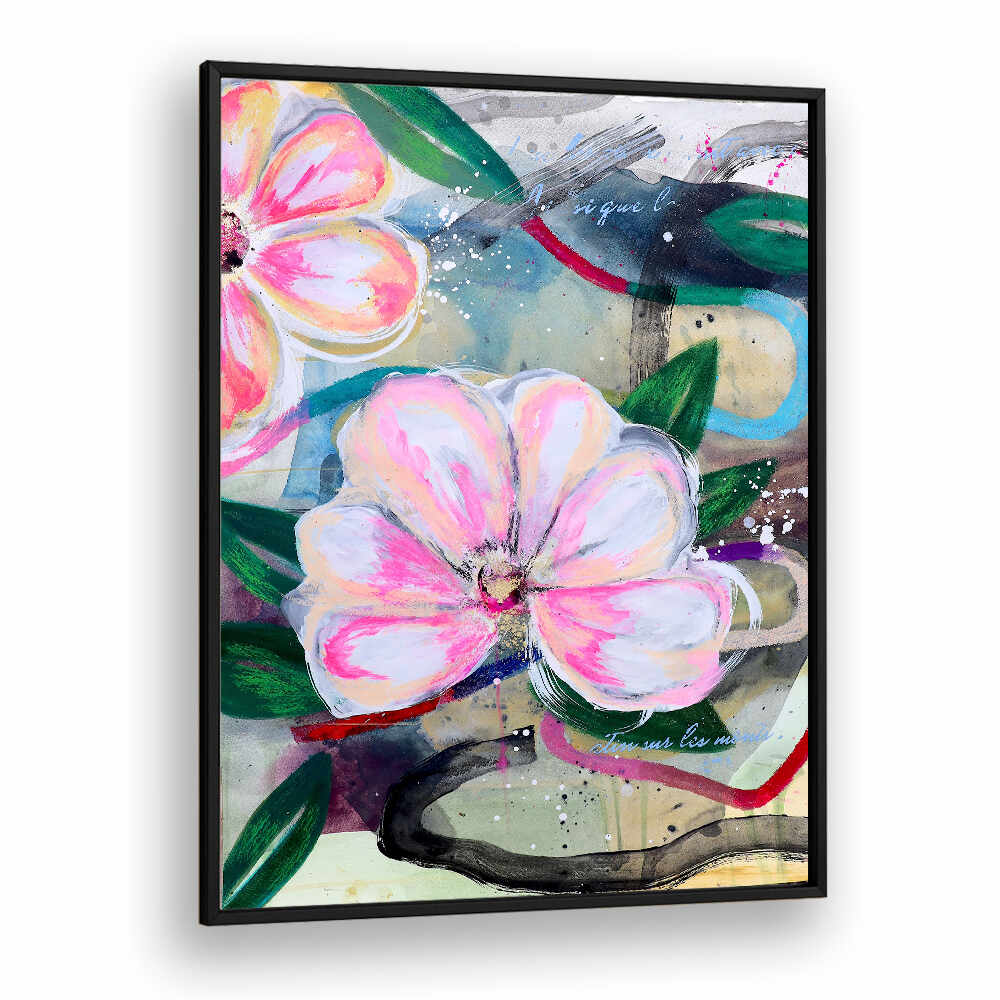 ART ON PAPER , FLORAL FLOWER PAINTINGS
