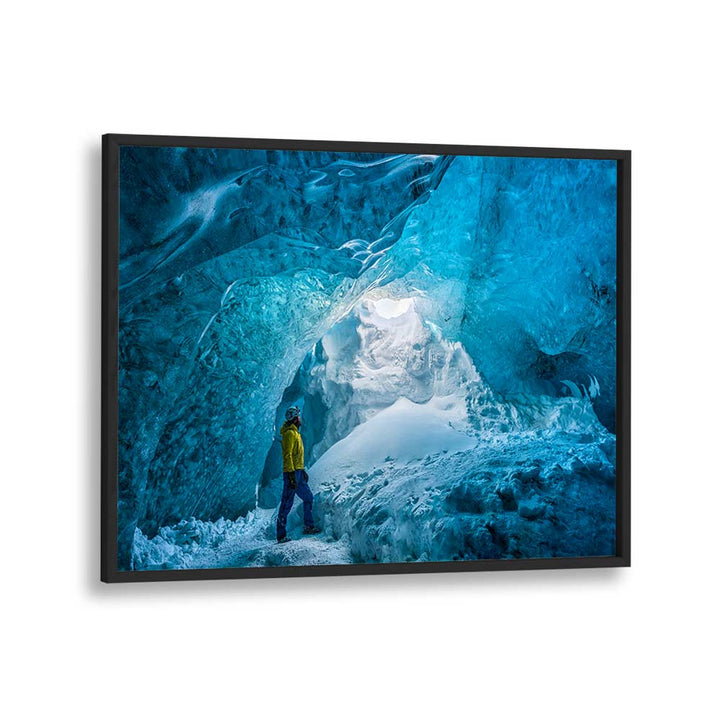 BLUE ICE CAVE BY MARC PELISSIER , LANDSCAPE PHOTO PRINTS