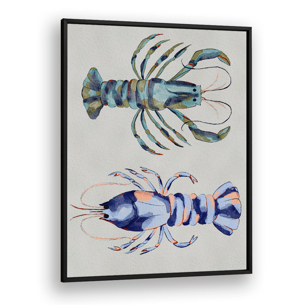 BLUE LOBSTERS WATERCOLOR