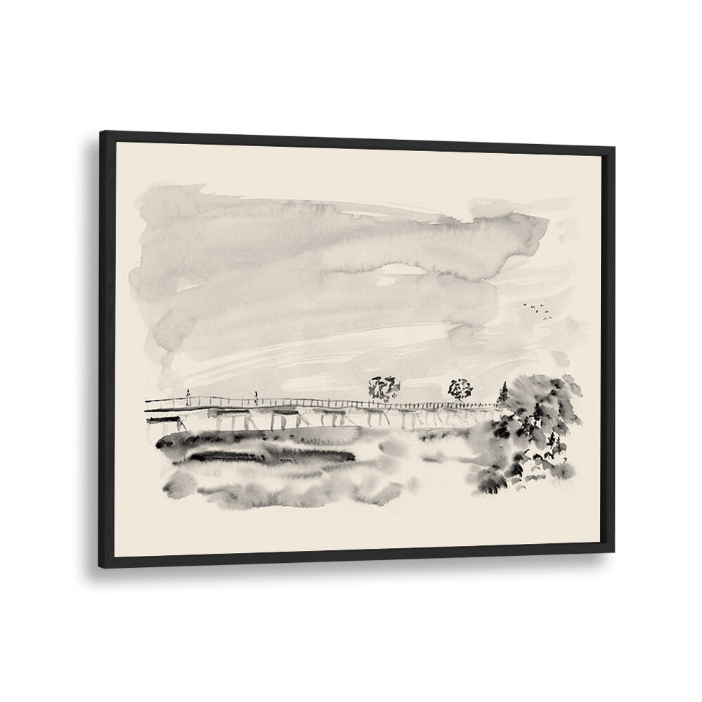 Enhance your decor with MEETING ON THE BRIDGE, ABSTRACT PAINTINGS, showcasing elegant brushwork and subtle tones.