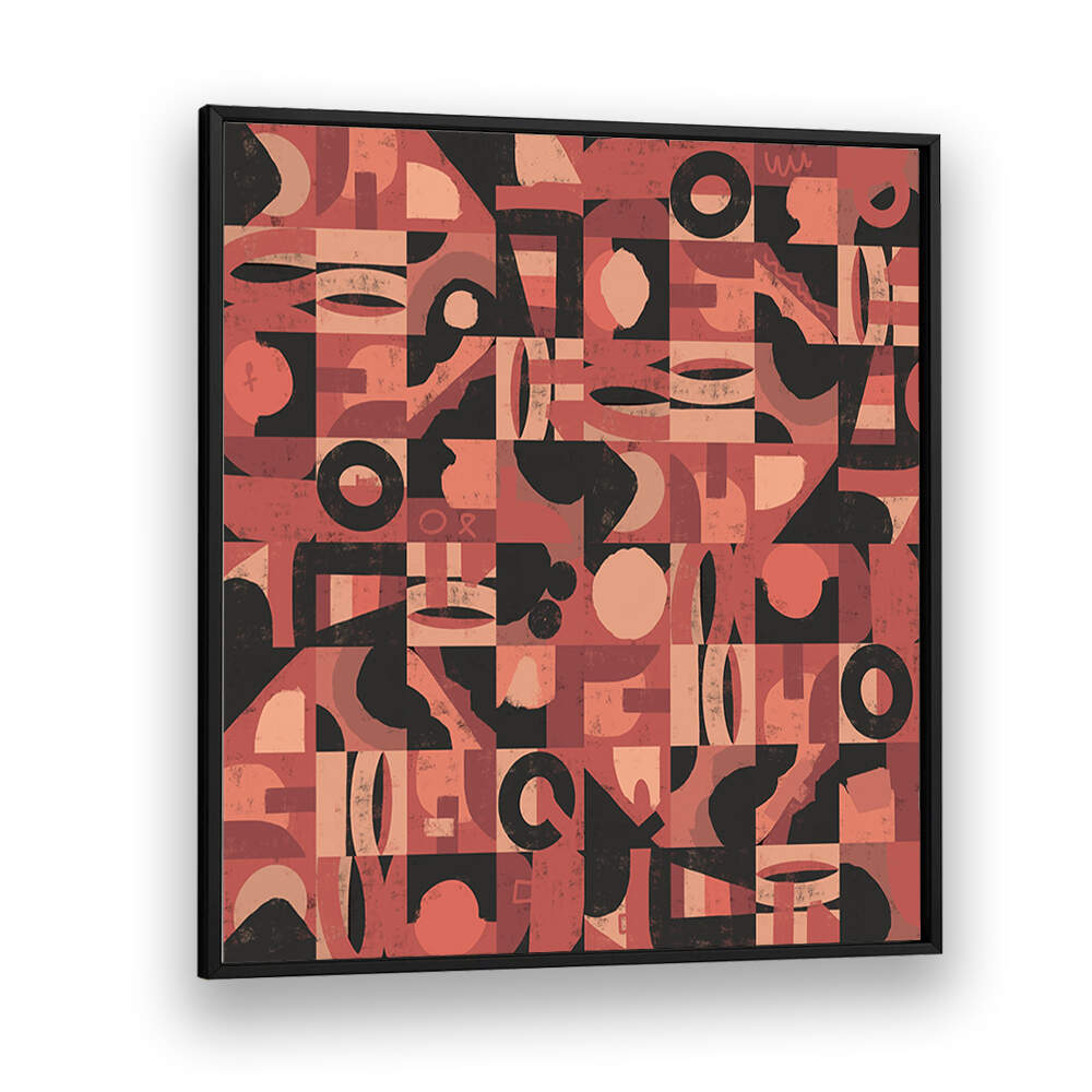 MID CENTURY GRID PATTERN NINE , ABSTRACT PAINTINGS
