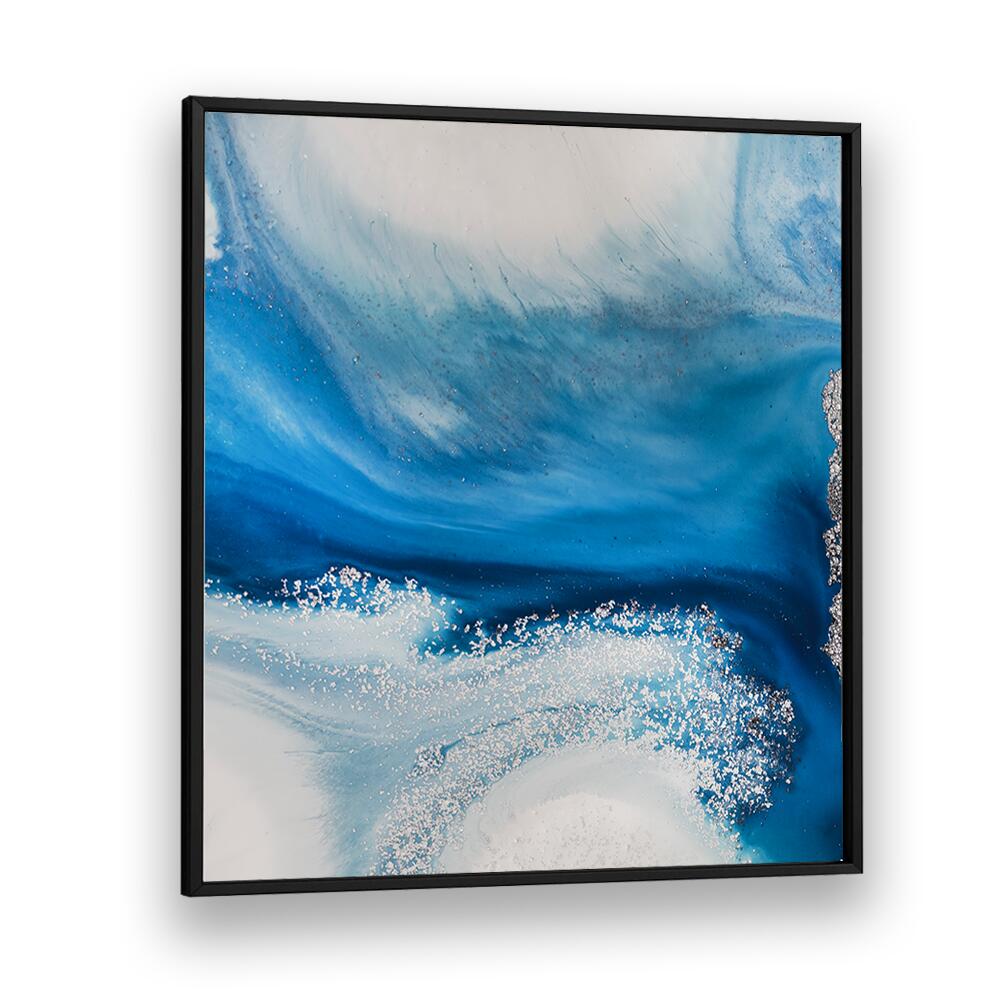 Stunning SHALLOW SEAS, ABSTRACT PAINTINGS with vibrant blues and elegant textures, perfect for transforming your space.