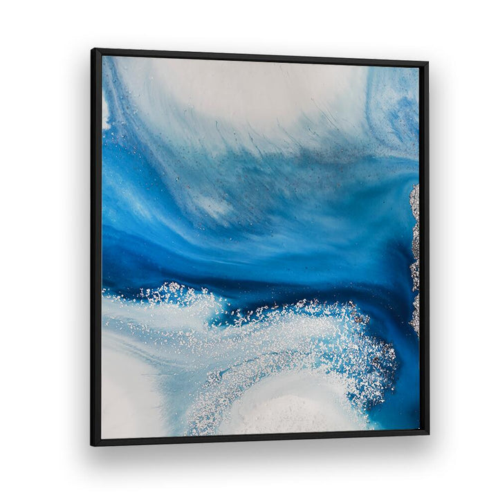 Stunning SHALLOW SEAS, ABSTRACT PAINTINGS with vibrant blues and elegant textures, perfect for transforming your space.