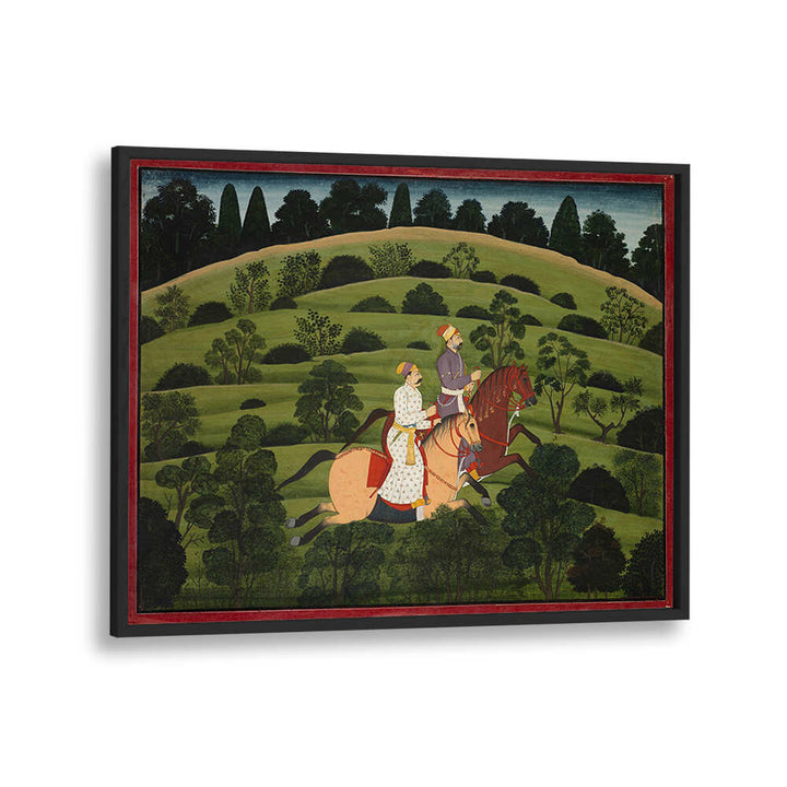 RIDERS THROUGH THE VERDANT HILLS , INDIAN ART PAINTINGS