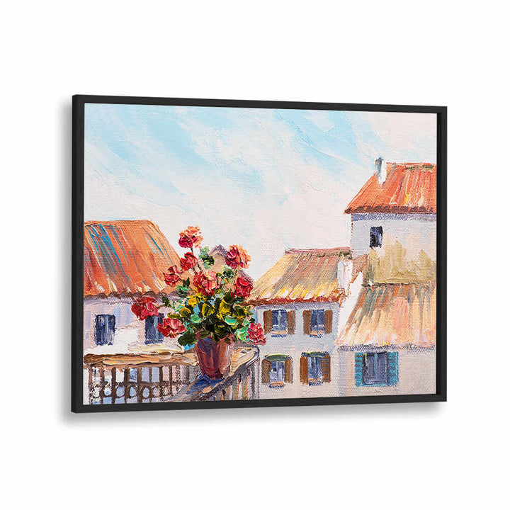 FLORAL TERRACE , VINTAGE EUROPEAN PAINTINGS