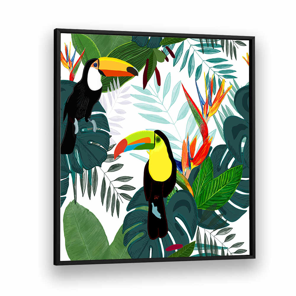 TAUCAN AND BIRD OF PARADISE , ANIMAL PAINTINGS