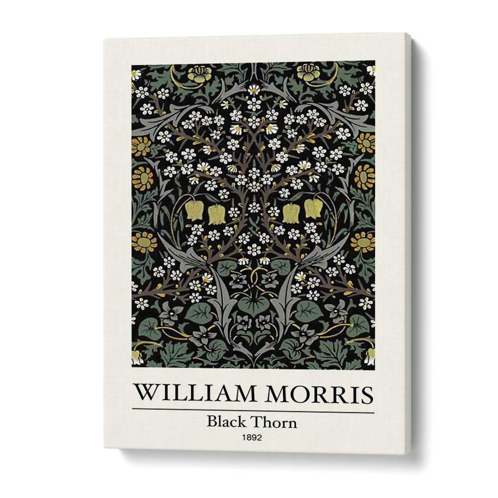 Blackthorn" By William Morris 1892 A Tapestry Of Nature And Intricate Design William Morris's art painting Artwork in Gallery Wrap