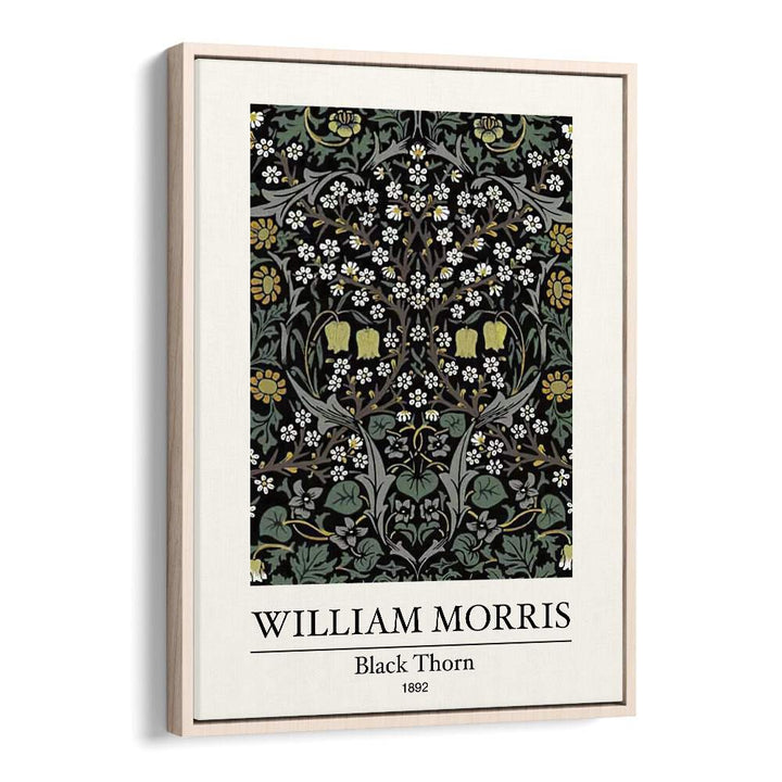 Blackthorn" By William Morris 1892 A Tapestry Of Nature And Intricate Design William Morris's art painting Artwork in Oak Wood Floater Frame