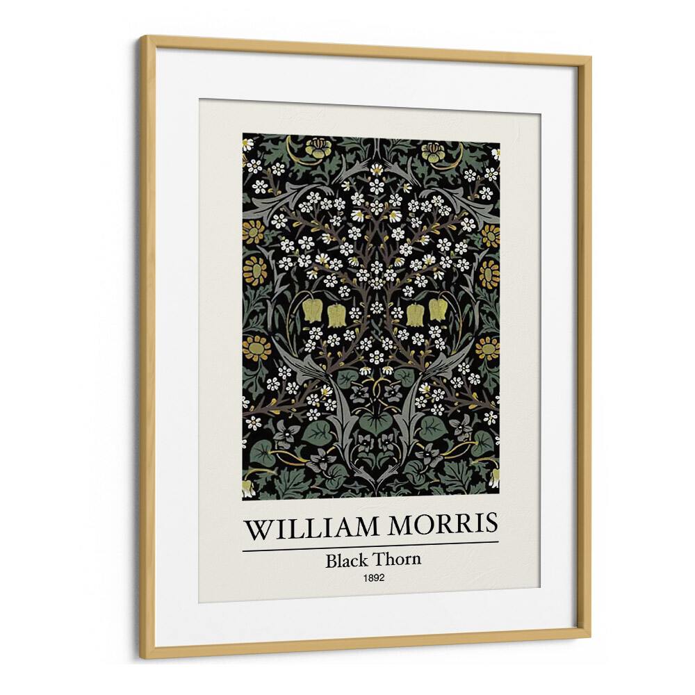 Blackthorn" By William Morris 1892 A Tapestry Of Nature And Intricate Design William Morris's art painting Artwork in Oak Wood Frame With Mount