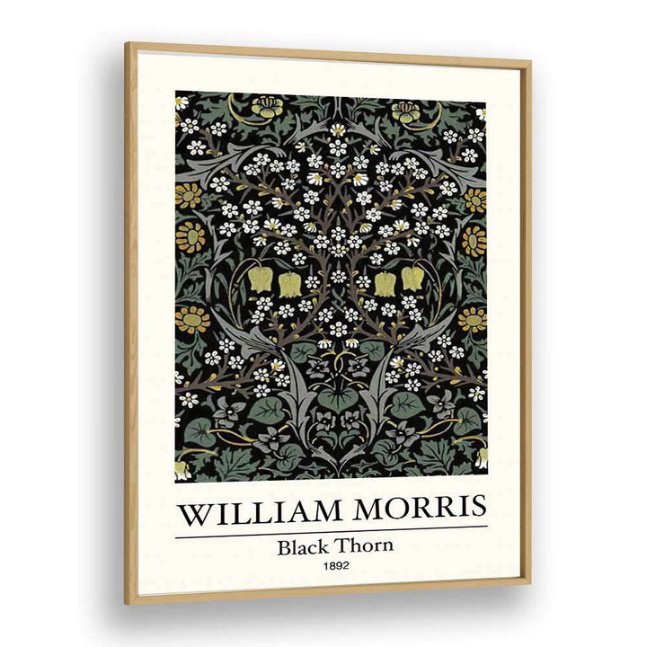 Blackthorn" By William Morris 1892 A Tapestry Of Nature And Intricate Design William Morris's art painting Artwork in Oak Wood Plain Frame