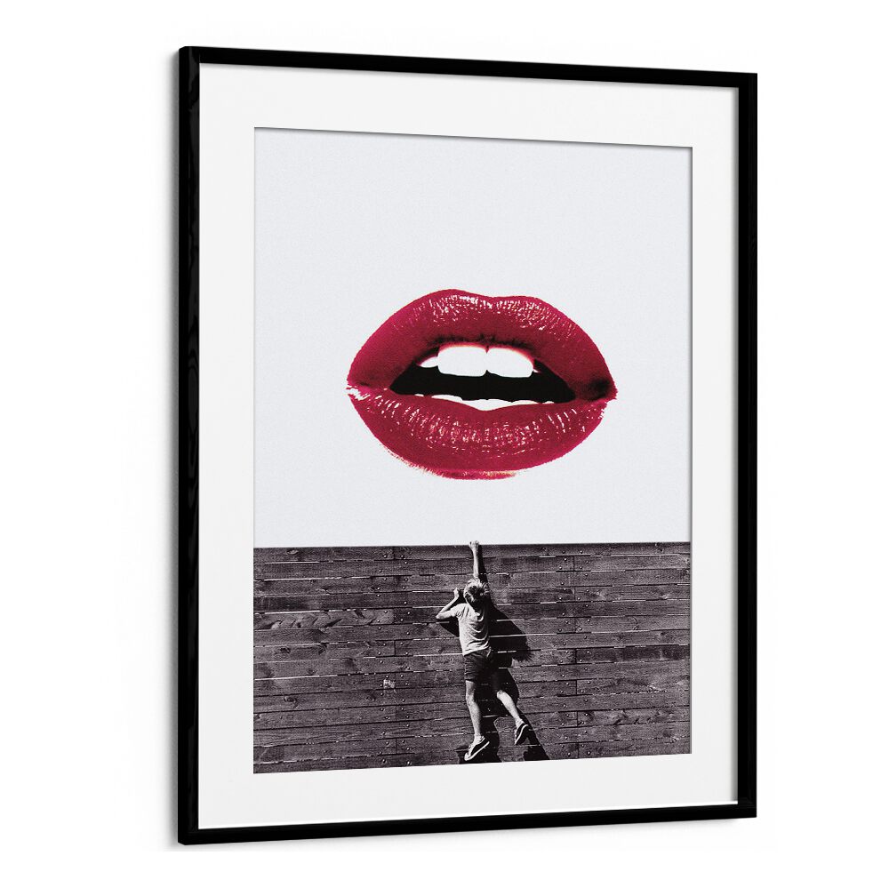 Vibrant CURIOUS LIPS, ALTERED ART PRINTS feature bold colors and playful design, perfect for home or office decor.