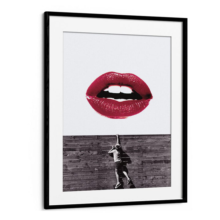 Vibrant CURIOUS LIPS, ALTERED ART PRINTS feature bold colors and playful design, perfect for home or office decor.