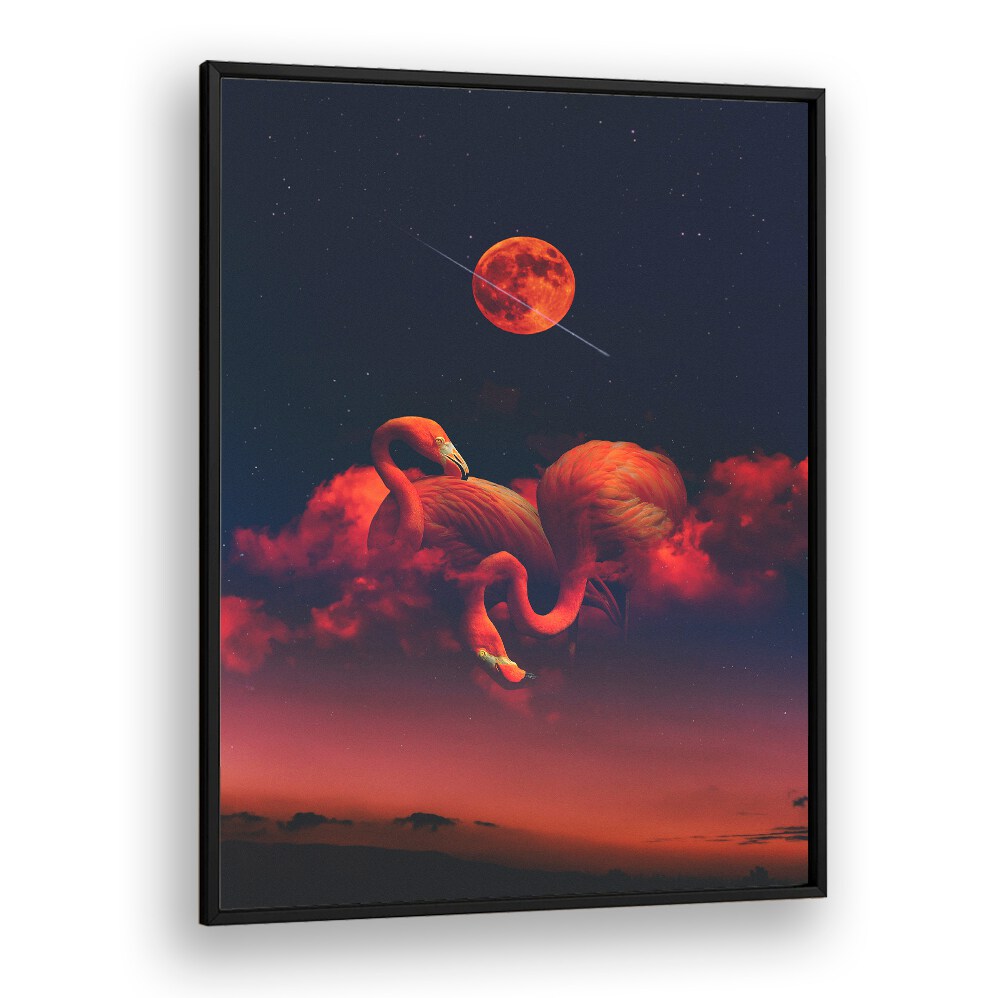 Stunning RED FLAMINGOS, ANIMAL PAINTINGS showcasing vibrant hues, perfect for transforming your decor with elegance.